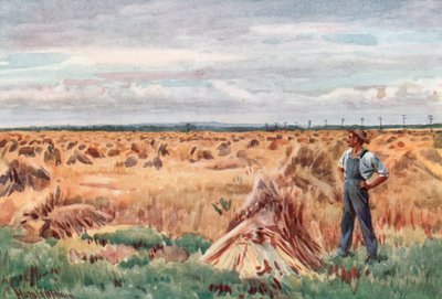 Along the Wheat Fields of Manitoba by Harold Copping