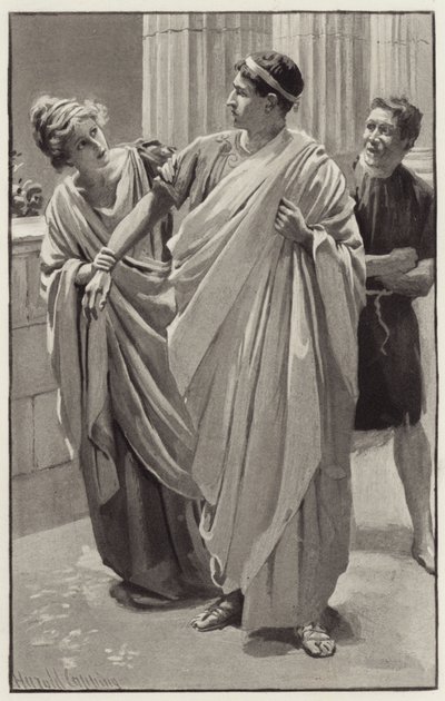 How comes it now, my husband, said she, O how comes it that I have lost your love? by Harold Copping