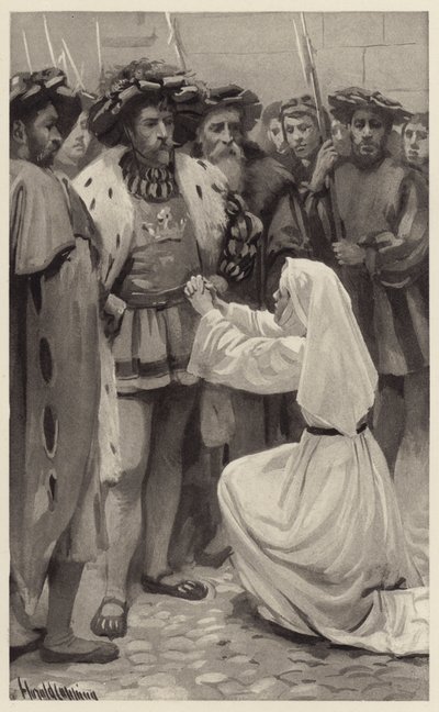 Justice, Most Royal Duke! by Harold Copping
