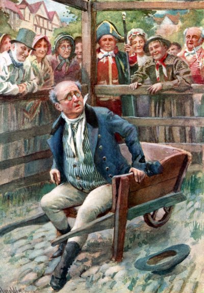 Mr. Pickwick in the Pound by Harold Copping