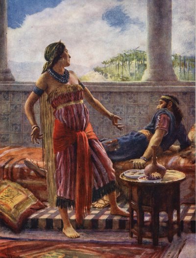 Old Testament: A Wicked King and Queen by Harold Copping