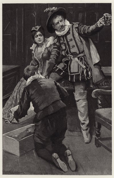 Petruchio began to storm afresh, saying the cap was moulded in a porringer by Harold Copping