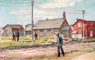 The Log-Cabin Church, Lloydminster by Harold Copping