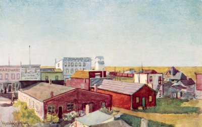 What a Prairie Town Looks Like, a Corner of Lloydminster by Harold Copping
