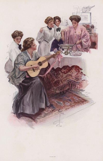 Group of Young Women Making Fudge by Harrison Fisher