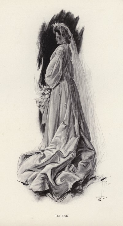 Portrait of a bride by Harrison Fisher