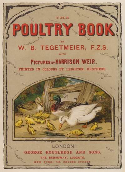 Title-page illustration for The Poultry Book by W B Tegetmeier by Harrison William Weir