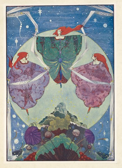 The Elf Hill. They Danced with Shawls that were Woven of Mist and Moonshine by Harry Clarke