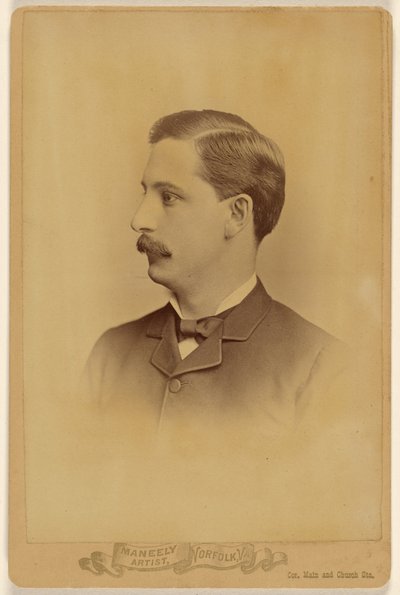 Unidentified Man with Moustache, in Profile by Harry F. Maneeley