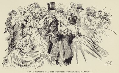 In a Moment all the Beauties surrounded Claude by Harry Furniss