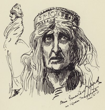 Miss Genevieve Ward as Queen Margaret by Harry Furniss