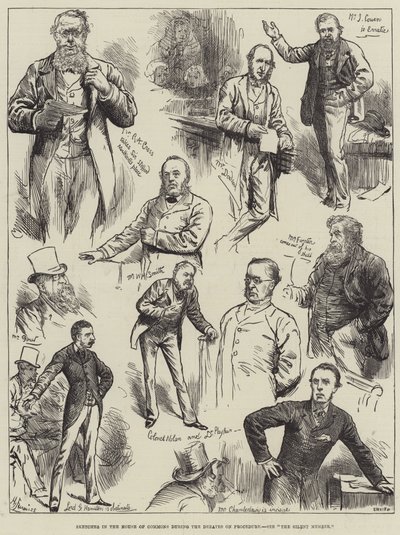 Sketches in the House of Commons during the Debates on Procedure by Harry Furniss