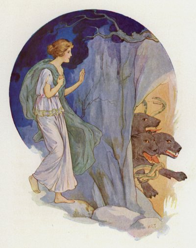 Cerberus, a Terrible Dog with Three Heads by Harry George Theaker