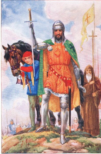 The Grand Master of Alicantara and the hermit (from the Grand Master of Alcantara), illustration from 