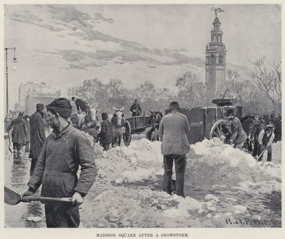 Madison Square after a Snowstorm by Harry M. Pettit