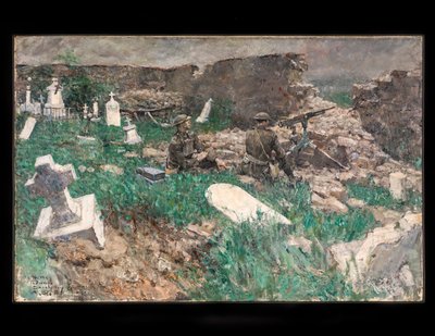 Machine Gun Emplacement by Harvey T. Dunn