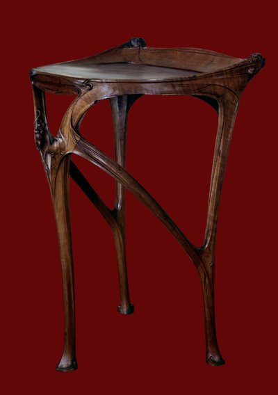 Art Nouveau: Pear Wood Table Made by Hector Guimard by Hector Guimard