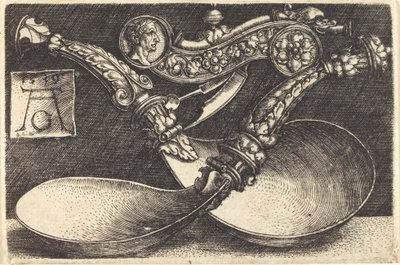 Designs for Two Spoons and a Dog Whistle by Heinrich Aldegrever
