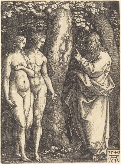 God Forbids to Eat from the Tree by Heinrich Aldegrever