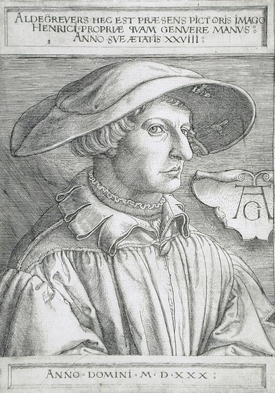Self-portrait by Heinrich Aldegrever