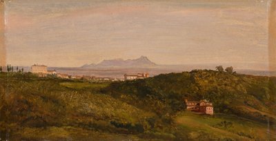 View of Monte Circeo, c. 1853 by Heinrich Burkel