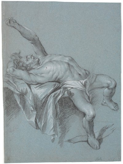 Polyfem Bound? (Reclining Man with Left Arm Raised) by Heinrich Dittmers