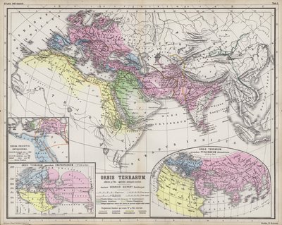 Maps Showing the Extent of Realms of the Known World in Ancient Times by Heinrich Kiepert