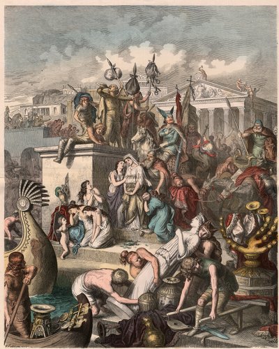 Ancient Rome: Plundering of Rome by the Vandals, on 2nd June 455, 1866 by Heinrich Leutemann