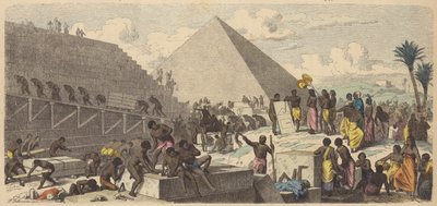 Building of the Pyramids in Ancient Egypt by Heinrich Leutemann