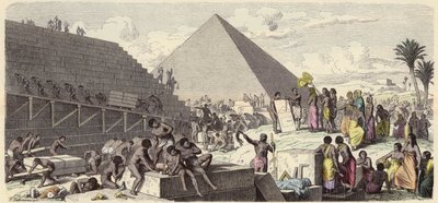 Building of the Pyramids in Ancient Egypt by Heinrich Leutemann