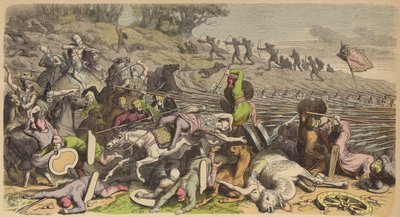 Macedonian phalanx in a battle with the Persians by Heinrich Leutemann