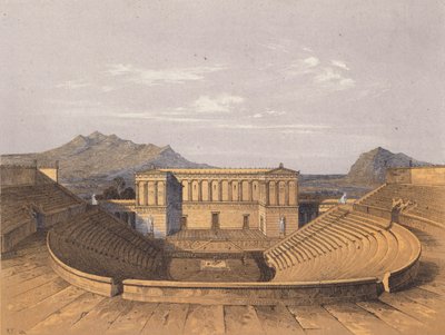 Ancient Greek Theatre, Segesta, Sicily by Heinrich Strack