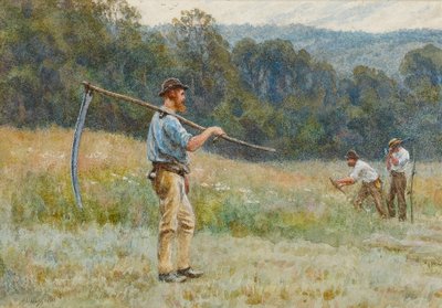 Cutting Hay in the Surrey Hills by Helen Allingham