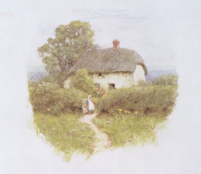 Young Girl by the Cottage Gate by Helen Allingham