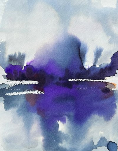 Misty Purple Reflection by Helena Ryhle