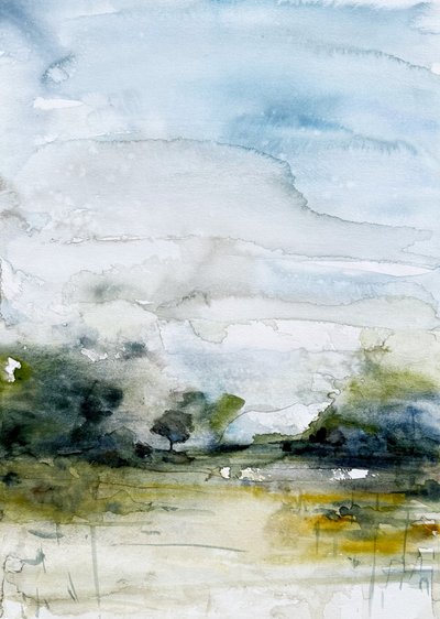 Serene Misty Landscape by Helena Ryhle