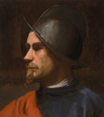 Warrior in Helmet by Helene Schjerfbeck