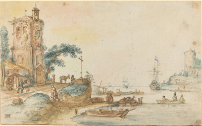 Scene with a Tower to the Left by Hendrick Avercamp