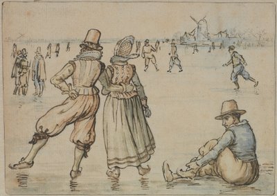 Skaters by Hendrick Avercamp