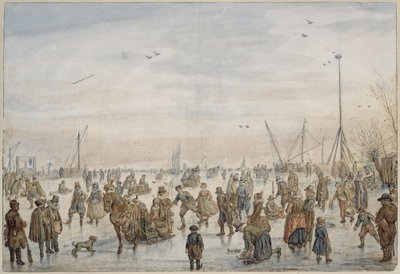 Winter Landscape at Sunset by Hendrick Avercamp