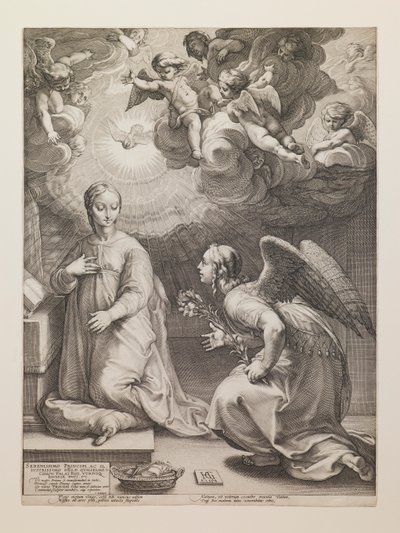 Annunciation, from the Series “The Life of the Virgin” by Hendrick Goltzius