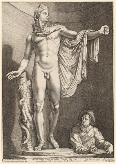 Apollo Belvedere, plate 3 from "Three Antique Statues from Rome" by Hendrick Goltzius
