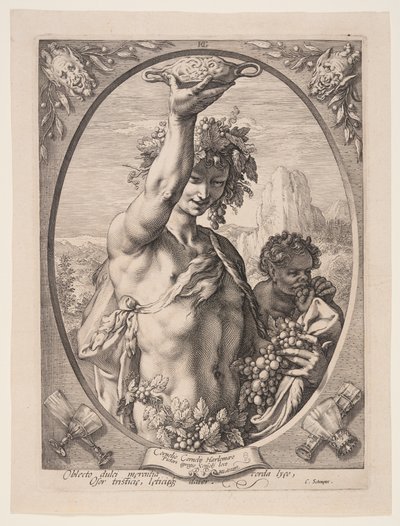 Bacchus, from Three Pagan Gods and Goddesses by Hendrick Goltzius