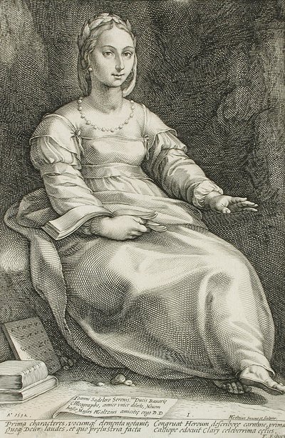 Calliope by Hendrick Goltzius