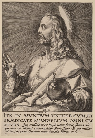 Christ as Salvator Mundi by Hendrick Goltzius