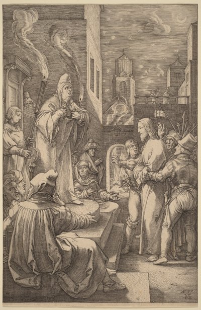 Christ before Caiphas by Hendrick Goltzius