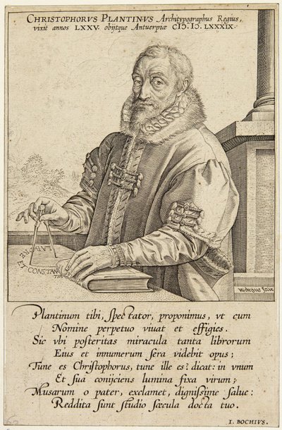 Christopher Plantin by Hendrick Goltzius