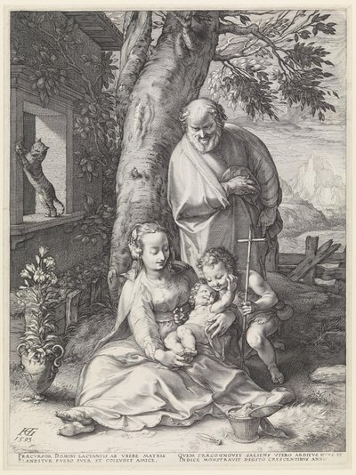 The Holy Family with John the Baptist by Hendrick Goltzius