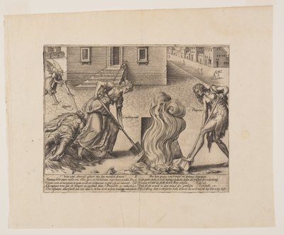 Death of the Foolish Litigant, from Litis Abusus (The Abuses of the Law) by Hendrick Goltzius