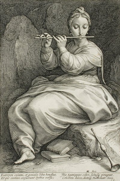 Euterpe by Hendrick Goltzius